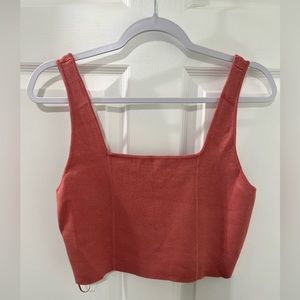 Unworn Coral Crop Top